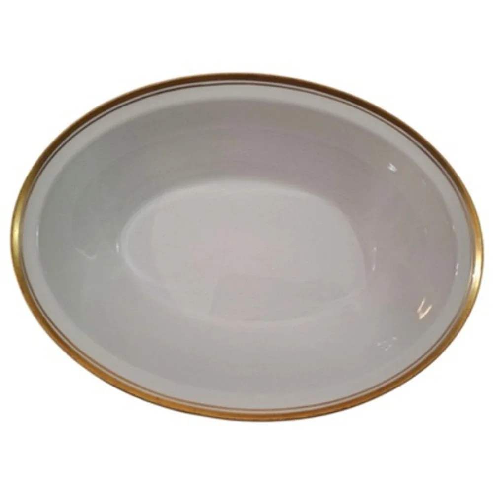 Johnson Brothers England white and Gold trimmed  serving bowl 10 